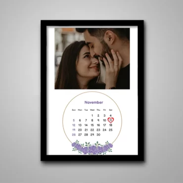 Couple Photot frame with Highlighted Date